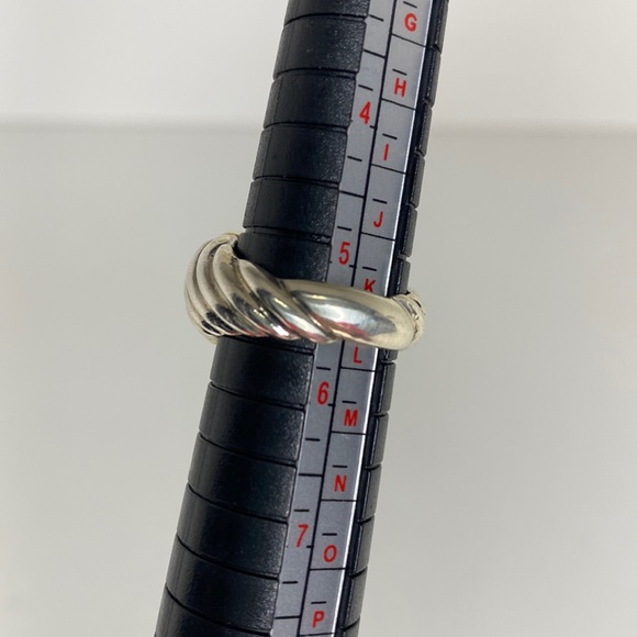 David Yurman Sterling & 18k Gold Pave Diamond Ring - Picture 6 of 11